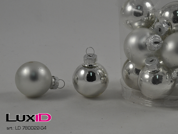 Christmasball 30mm 05 zilver (15pcs)